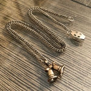 Vintage Necklace with Wedding Bells Charm